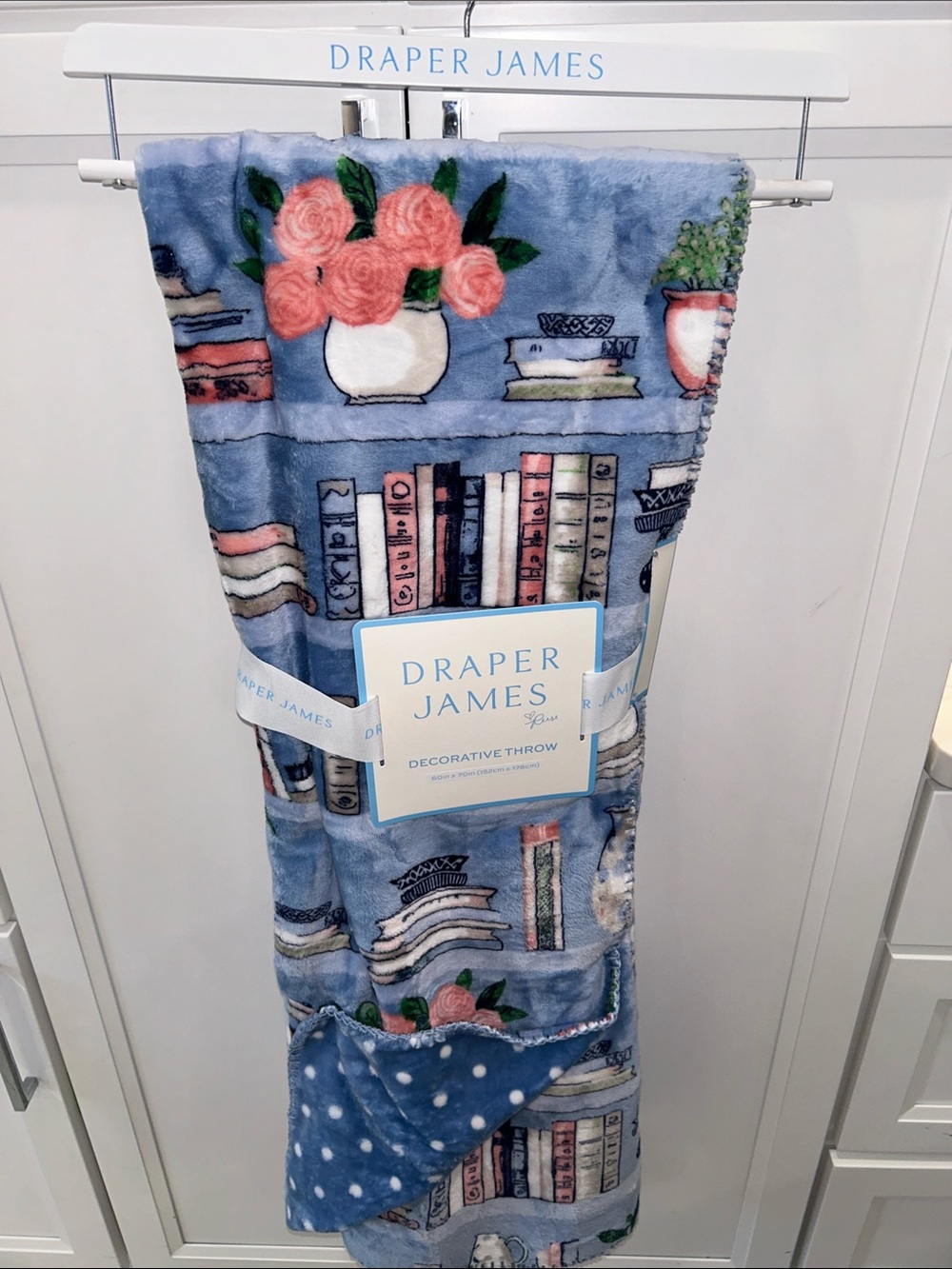 Draper James Book Lovers Decorative Throw Blanket 60”x70”